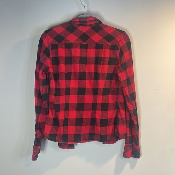 Buffalo Plaid Button Down Shirt-Girls - Picture 8 of 10